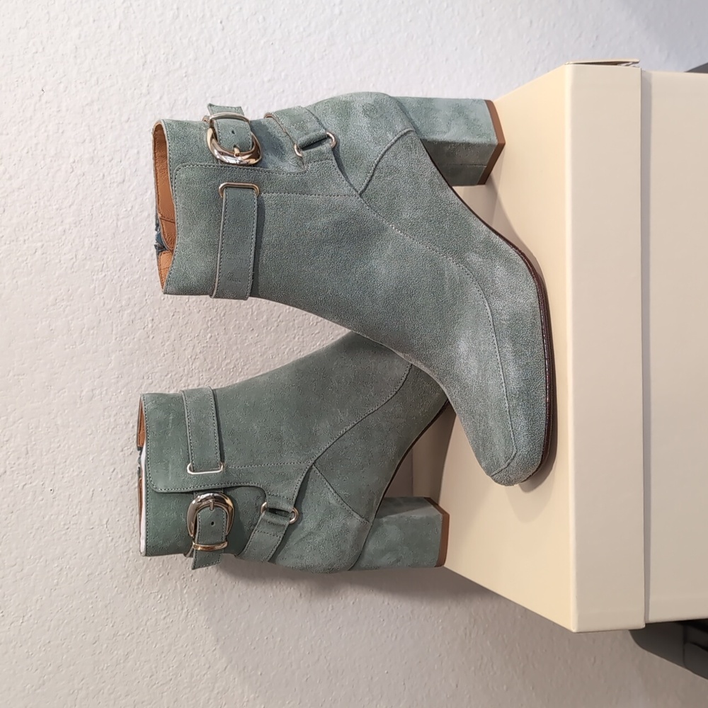 Sézane Brooklyn Boots - Sea Green - Picture 7 of 9